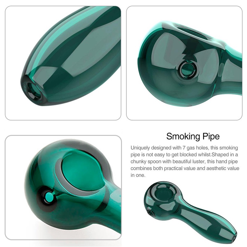 บ้องกัญชาแก้ว-หลอดดูดน้ำ-พกพา-วินเทจแฮนด์เมด-pipe-13cm-green-black-blue