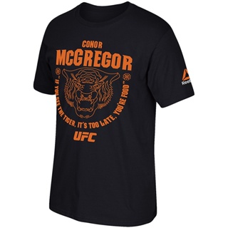 ราคาต่ำสุด!!เสื้อยืดแขนสั้น พิมพ์ลาย Mma mixed martial arts UFC194 Reebok Conor McGregor สําหรับผู้ชายS-3XL