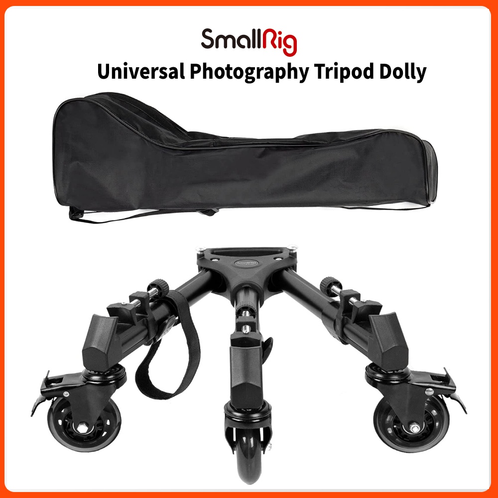 SmallRig Universal Photography Tripod Dolly, Heavy Duty with 3" Rubber
