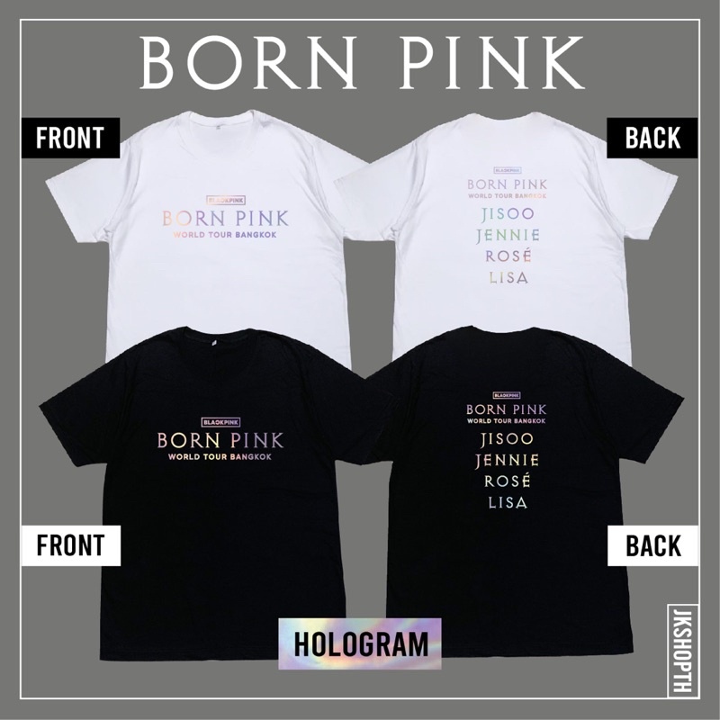 born-pink-world-tour-bkk-t-shirt-สกรีนหน้า-หลัง