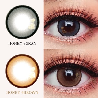 คอนแทคเลนส์ (ลิมิเตด) รุ่น Honey Gray / Brown &lt;&lt;&lt; แบบสายตาปกติและสายตาสั้น