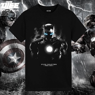 เสื้อผ้าไอรอนแมนIron Man clothes✗Iron Man เสื้อยืด Marvel 10th Anniversary Avengers 4 Black Panther Hulk US ทีมแขนส_07