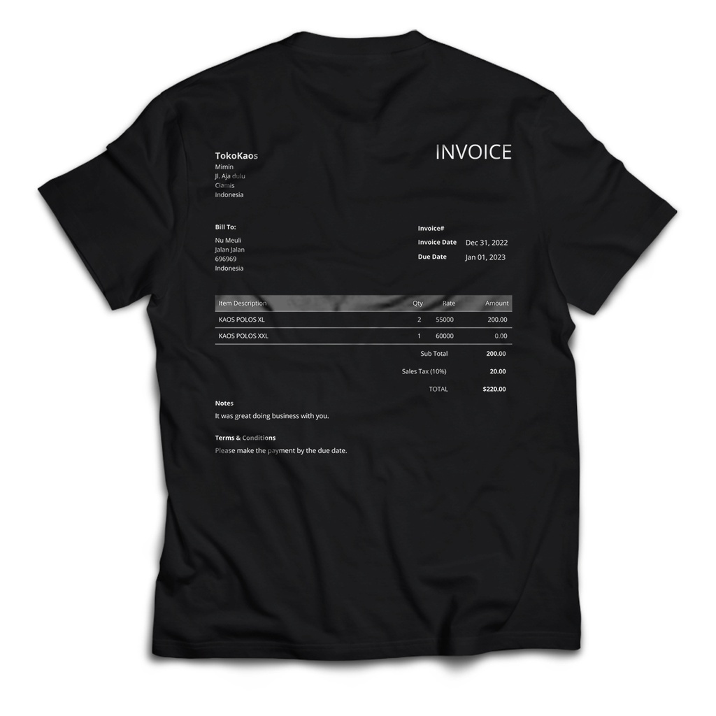 เสื้อยืด-พิมพ์ลาย-invoice-สําหรับผู้ชาย-และผู้หญิง