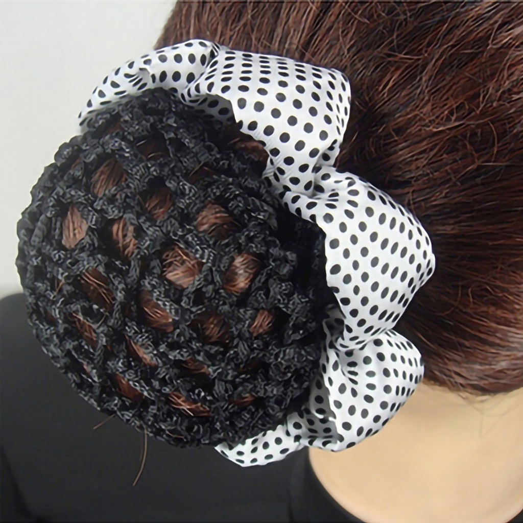 ag-hair-net-polka-dots-stretchy-cloth-women-hair-snood-for-dancer