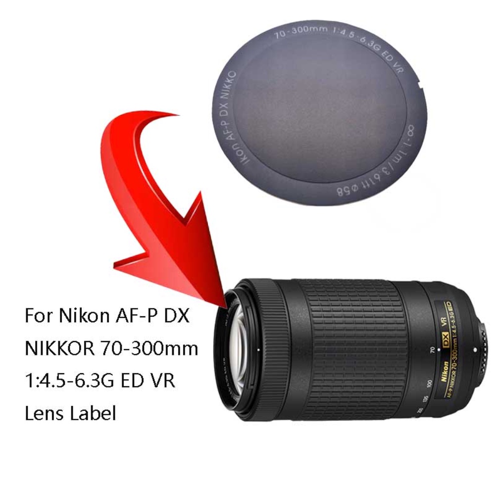 ใหม่-สติกเกอร์ฉลากโลโก้-เลนส์กล้องดิจิทัล-สําหรับ-nikon-af-p-dx-nikkor-70-300-มม-1-4-5-6-3g-ed-vr-1-ชิ้น