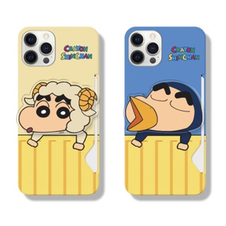 Crayon Shinchan - animal costume edition hard case with acryl tok compatible for iphone 14 13 12 11 pro max galaxy s22 s21 ultra s20 note cute character griptok set popsocket