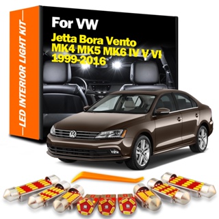 ชุดหลอดไฟอ่านหนังสือ LED ภายในรถยนต์ สําหรับ VW Jetta Bora Vento MK4 MK5 MK6 IV V VI 1999-2016