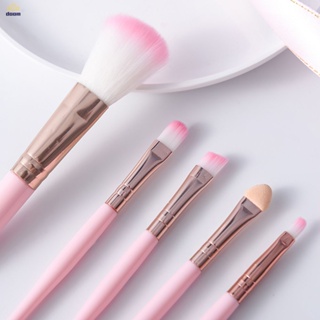 5Pcs ชุดแปรงแต่งหน้า Beginner เครื่องมือความงามแปรงแต่งหน้า Five-Piece Blush Brush Eye Shadow Brush Lip Brush 【Doom】