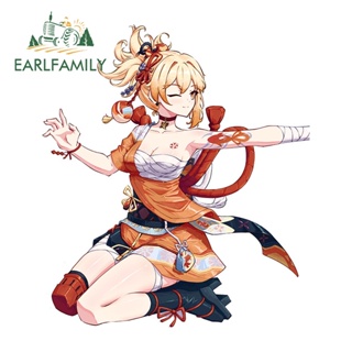 Earlfamily สติกเกอร์ ลาย Genshin Impact Lovely Girl Game Racing ขนาด 13 ซม. x 11.5 ซม. สําหรับตกแต่งออดี้