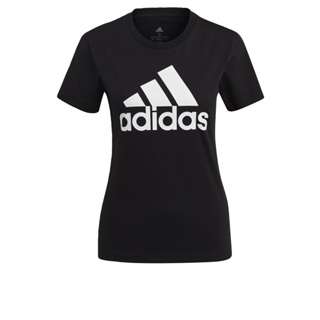 adidas ไลฟ์สไตล์ เสื้อยืดโลโก้ LOUNGEWEAR Essentials  ผู้หญิง สีดำ GL0722