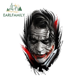 Earlfamily สติกเกอร์ พิมพ์ลาย Joker DC 3D ขนาด 13 ซม. x 8.4 ซม. สําหรับติดตกแต่งหน้าต่างรถยนต์ รถจักรยานยนต์