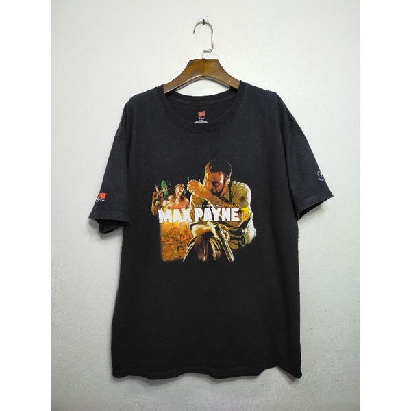 เสื้อยืด-มือสอง-งานเกมส์-max-payne-3-อก-44-ยาว-28