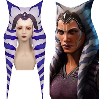 หมวกคอสเพลย์ Ahsoka Tano Wars Ahsoka Tano สีม่วง สําหรับผู้ใหญ่ ทุกเพศ ทุกวัย