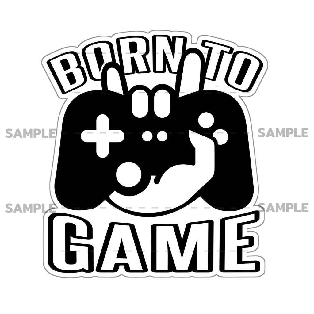 เกมเมอร์ สติ๊กเกอร์ Born To Game สติ๊กเกอร์ 2 ชิ้น เกมสติ๊กเกอร์ เกมเม