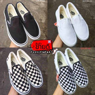 รองเท้าผ้าใบ 🔥พร้อมส่งVans slip on ใส่ลำลอง ผ้าใบผู้ชายและผู้หญิง ฮิดติดเทรน