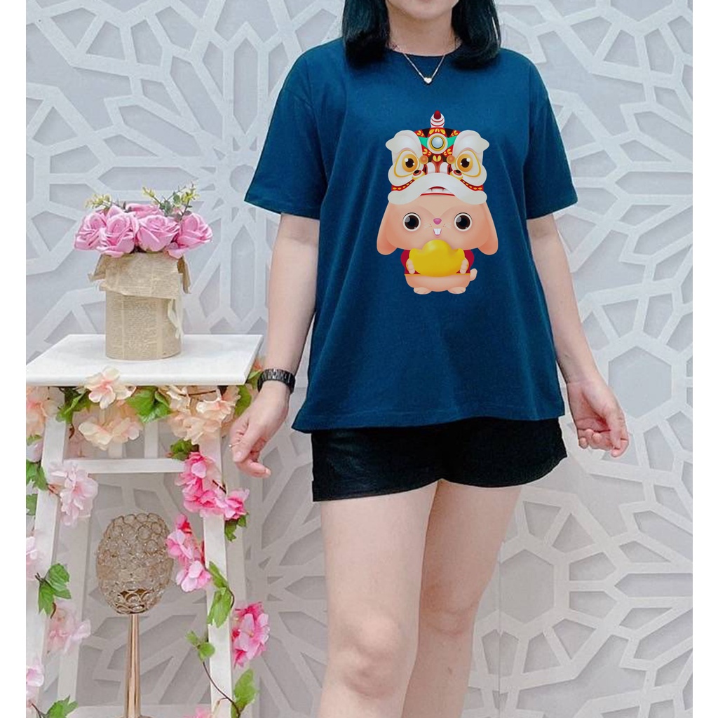 s-5xl-ผ้าฝ้าย-100-เสื้อยืด-พิมพ์ลาย-barongsai-rabbit-สไตล์จีน-สําหรับผู้หญิง-และผู้ชาย