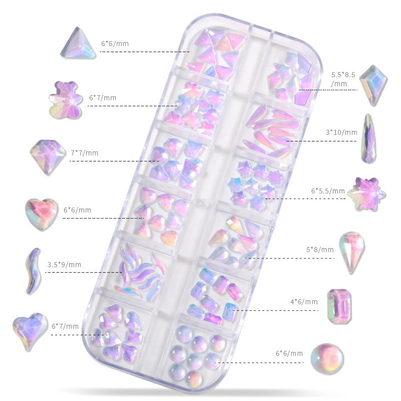 เพชรเทียมคริสตัล-ab-3d-หลายขนาด-หลายสี-สําหรับตกแต่งเล็บ