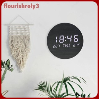 [Flourish] นาฬิกาดิจิทัลติดผนัง หน้าจอ LED ขนาดใหญ่ 7.5 นิ้ว 12 24 ชั่วโมง