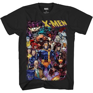 Marvel Classic X-Men All in Team Wolverine Gambit Adult T-Shirt Fashion printed mens round neck T-shirt_01