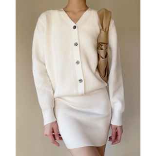 Aliotte - Wilfred Cardigan คาร์ดิแกนคอวีกระดุมหน้าตัวยาว