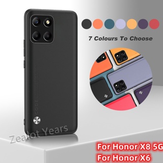 เคสโทรศัพท์มือถือหนัง TPU นิ่ม กันกระแทก หรูหรา สําหรับ Honor X8a X8 5G X6 4G 2022 HonorX8 HonorX6
