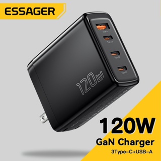 Essager อะแดปเตอร์ที่ชาร์จ USB C Type C 100W 120W สําหรับโน้ตบุ๊ก แล็ปท็อป Samsung Huawei
