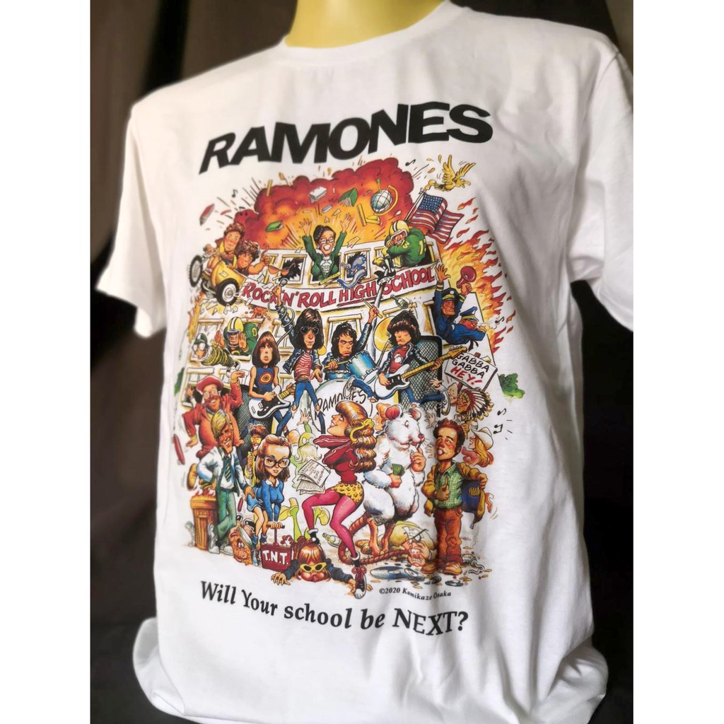 เสื้อยืดเสื้อวงนำเข้า-ramones-rock-n-roll-high-school-ska-punk-rock-hardcore-retro-style-vintage-t-shirt-46