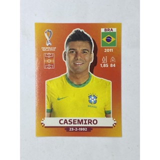 Casemiro สติ๊กเกอร์สะสม ฟุตบอลโลก world cup 2022 Brazil Brasil ของสะสมทีมฟุตบอล บราซิล
