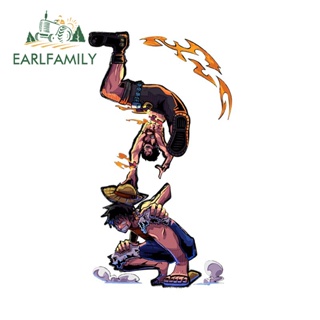 Earlfamily สติกเกอร์ One Piece 13 ซม. x 7.3 ซม. สําหรับติดตกแต่งกระจกหน้ารถจักรยานยนต์ รถบรรทุก แล็ปท็อป