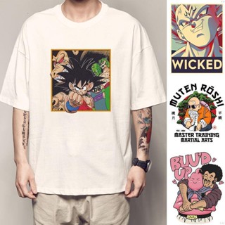 เสื้อยืดโอเวอร์ไซส์เสื้อยืดแขนสั้น พิมพ์ลาย Dragon Ball Demon Buu สไตล์สตรีท สําหรับผู้ชายS-4XL_05