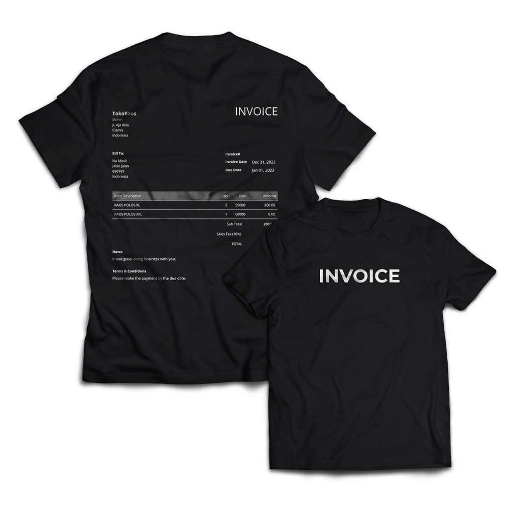 เสื้อยืด-พิมพ์ลาย-invoice-สําหรับผู้ชาย-และผู้หญิง