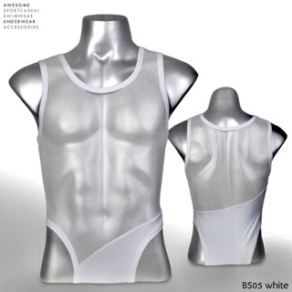 BS05  Men sexy bodysuit  ผ้านุ่ม บางยืดหยุ่นดี บอดี้สูทเซ็กซี่สำหรับผู้ชาย  Awesome sport.