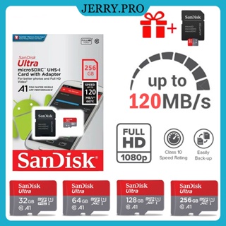 ภาพหน้าปกสินค้าSandisk Ultra Micro SD Card เมมโมรี่การ์ด32GB/64GB/128GBClass10A1 ความเร็ว120MB/sใช้ได้กับมือถือ คอมพิวเตอร์ memory card ที่เกี่ยวข้อง