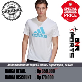 Adidas Badminton Logo XS White T-shirt | Ft9735 100% Original_05