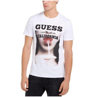 เสื้อยืดแขนสั้น คอกลม ผ้าฝ้าย พิมพ์ลาย GUESS แฟชั่นฤดูร้อน สําหรับผู้ชาย และผู้หญิง 10234186