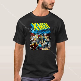 l*NS.Marvel Comics Xmen Group Short Sleeve Tshirt Black New Men Tee Shirt Tops Sh_01