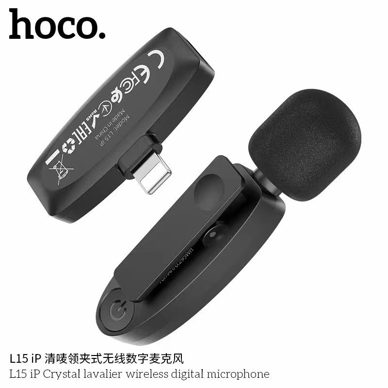 HOCO L15 / HK61 ไมค์ไร้สาย iOS, Type-C ตัดเสียงรบกวน ไมค์คู่ SMR ไมค์ไลฟ์สด ไมค์หนีบปกเสื้อ hc6