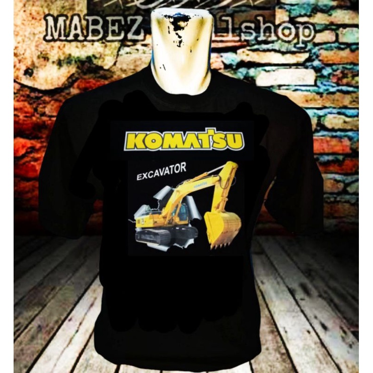 เสื้อยืด-พิมพ์ลายรถขุด-komatsu