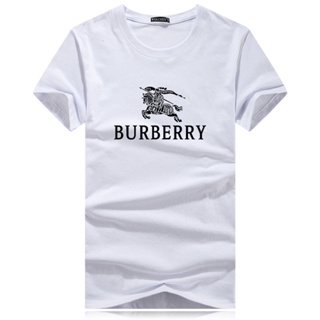 Burberry Trendy Men Women Summer T-shirt Youth Print Mens Half Sleeve Shirt Large Elastic Cotton Indian Head e57i_01