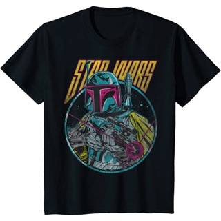 Star Wars Boba Fett Neon Blaster Vintage Graphic T-Shirt T-Shirt_01