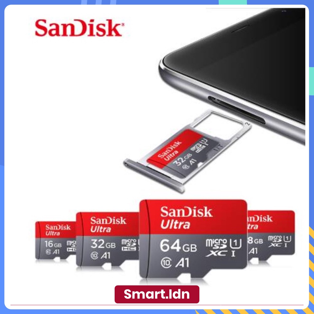 ภาพสินค้าSandisk Ultra การ์ดหน่วยความจำวิดีโอ MicroSD ความเร็วสูง 120MB/s ความจุ Class10 A1 32/64/128/256GB การ์ดหน่วยความจำ จากร้าน simple.pro บน Shopee ภาพที่ 5