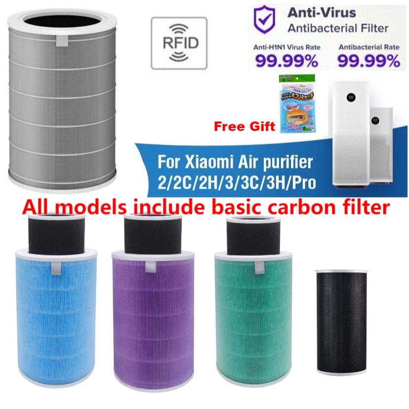 Filtre Pour Mi Air Purifier 3 3H 3C Filtre De Purificateur D'air Pour Xiaomi Mi Mijia 2 2c 2h 2s 3 3c 3h Pro, Filtre À Charbon Hepa De Remplacement - Pièces