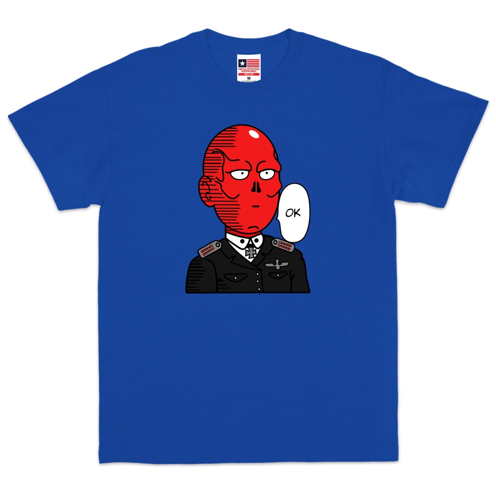 เสื้อยืด-ลายการ์ตูนอนิเมะ-one-punch-man-saitama-ok-red-skull-30s-พรีเมี่ยม-24s-20s-สําหรับผู้ชายหนา-07
