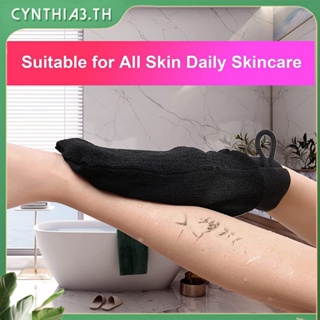 Exfoliating ถุงมืออาบน้ำขัดถุงมือสปานวดหน้านวมกำจัด Kessa Exfoliate Peeling ถุงมือสำหรับอาบน้ำ Cynthia