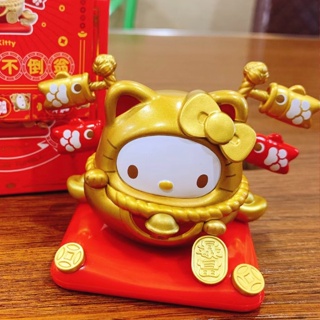 【ของแท้】TOPTOY ตุ๊กตาฟิกเกอร์ Sanrio Lucky Cat Tumbler Series Blind Box Little Twin Star Cinnamoroll น่ารัก เครื่องประดับ ของขวัญ