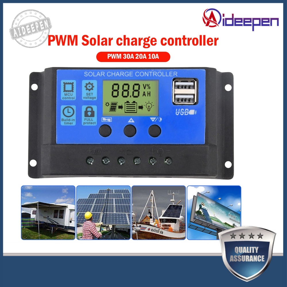 solar-charger-โซล่าชาร์เจอร์-pwm-30a-12v-24v-เครื่องชาร์จแบตเตอรี่พลังงานแสงอาทิตย์-จอแสดงผล-lcd-solar-panel-regulator