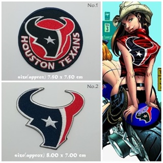 ตัวรีดติดเสื้อ Americasn football Houston Texans ตกแต่งเสื้อผ้า แจ๊คเก็ต Embroidered Iron on Patch  DIY
