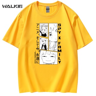 WALKIE 2022 Harajuku Japan Anime Spy X Family Forger Anya Print T Shirt Manga Summer Casual Men Short Sleeve Top T-_05