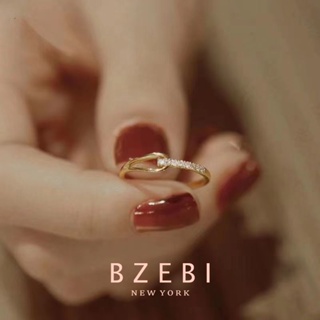 Bzebi แหวนผู้หญิง เพชรแท้ เพชร ทองแท้ ทองคำ เพชรแฟชั่น เครื่องประดับ ง่ายน่ารักหัวใจรัก สไตล์เกาหลี กันสนิม ปรับได้ เครื่องประดับแฟชั่น เครื่องประดับพรีเมี่ยม คุณภาพสูง พร้อมกล่อง 18K สําหรับผู้หญิง 1068r