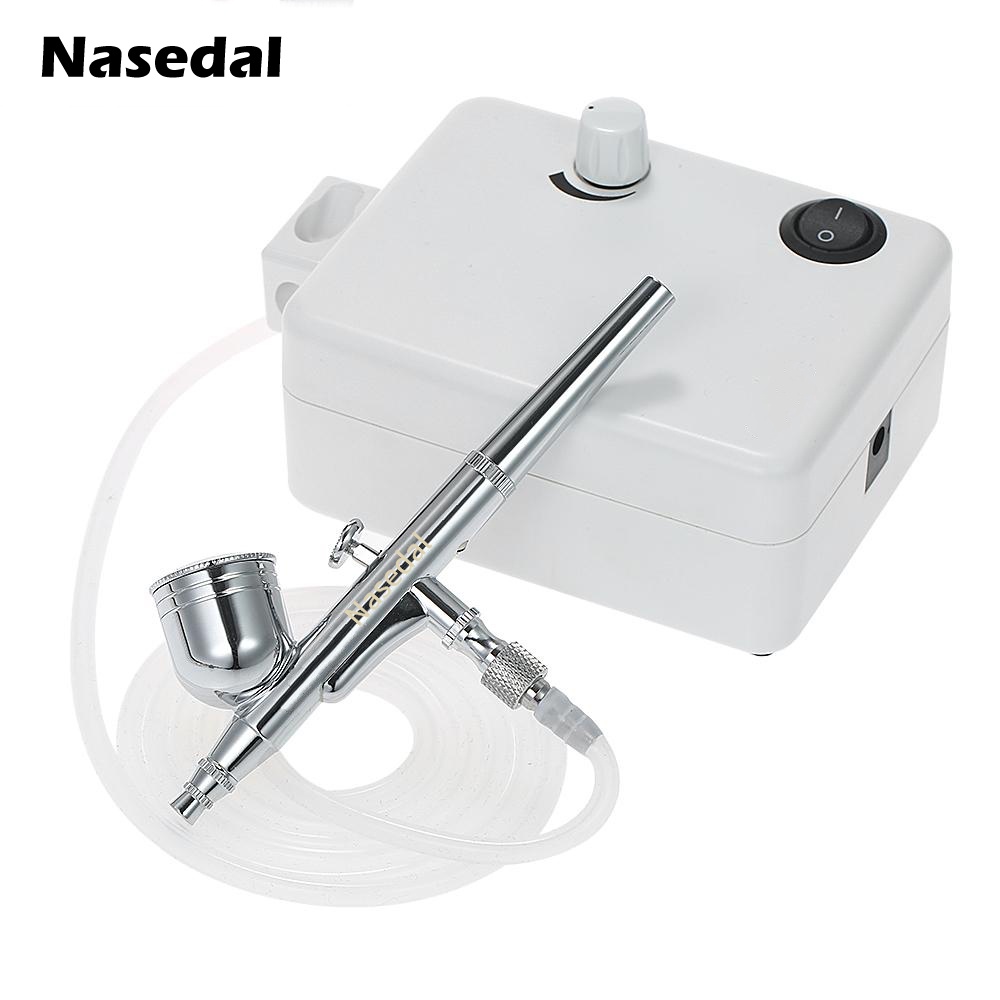 Nasedal 0.3 มม.Dual Action Airbrush Compressor Kit Sprayer สําหรับ ...